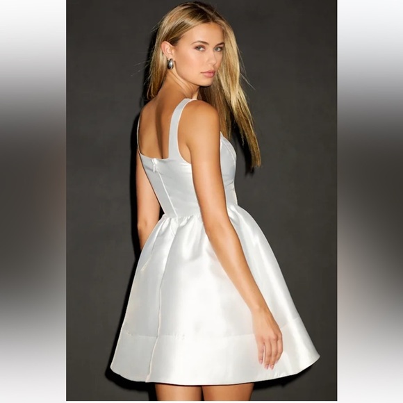 Lulus Bubbly Love White Taffeta Corset Mini Dress Size Small New with tags! - Picture 4 of 11